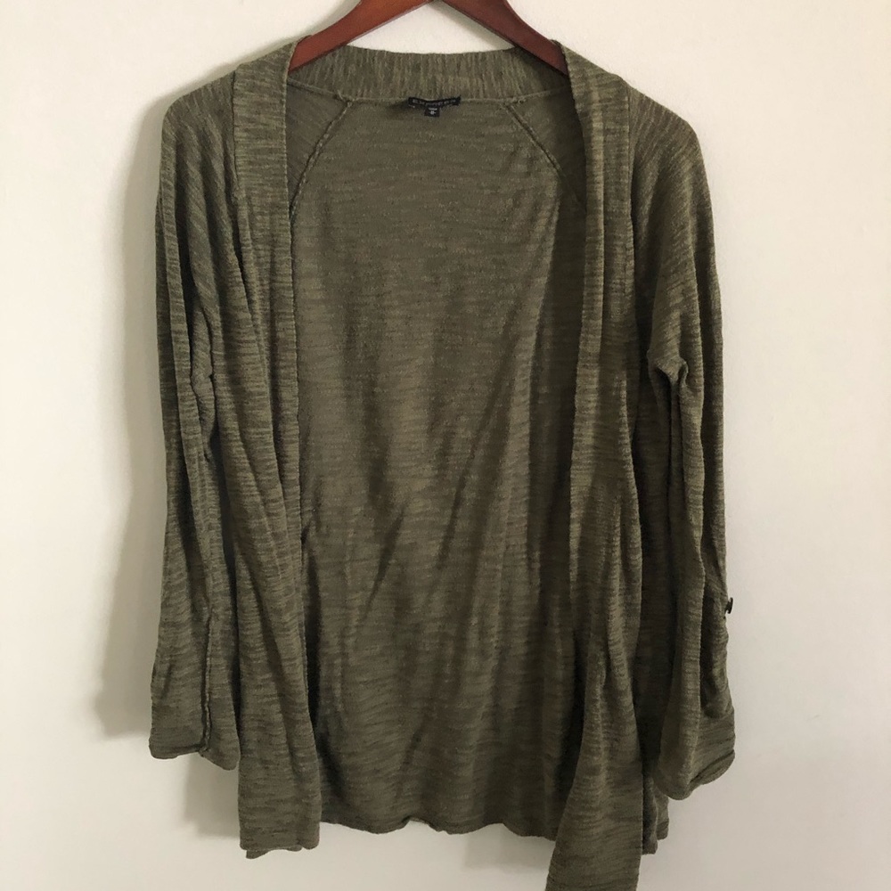 Express olive green cardigan sweater medium